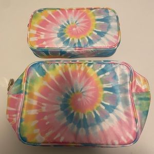 Stoney Clover Lane small and large tie dye pouch